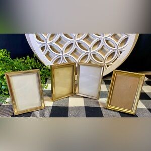 Vintage Mini Gold Picture Frames